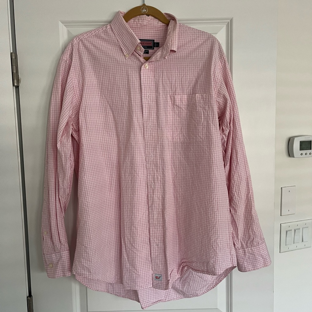Vineyard vines long sleeve button down dress shirt - large